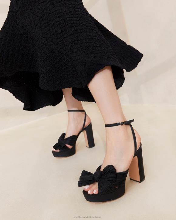 Shoes Black Loeffler Randall 044J23 Women Natalia Platform Bow Heel