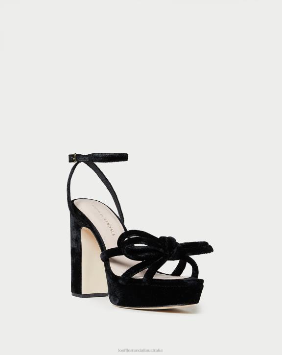 Shoes Black Loeffler Randall 044J55 Women Melany Platform Bow Heel