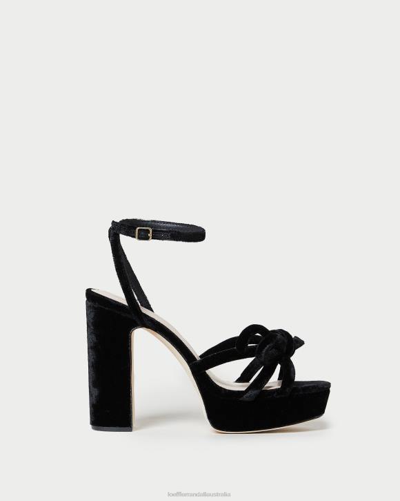 Shoes Black Loeffler Randall 044J55 Women Melany Platform Bow Heel