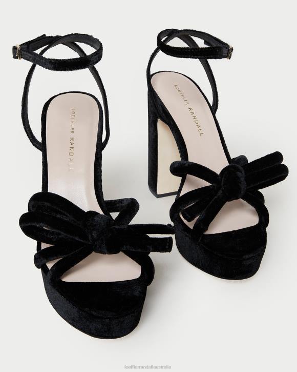 Shoes Black Loeffler Randall 044J55 Women Melany Platform Bow Heel
