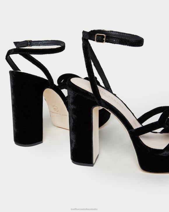 Shoes Black Loeffler Randall 044J55 Women Melany Platform Bow Heel