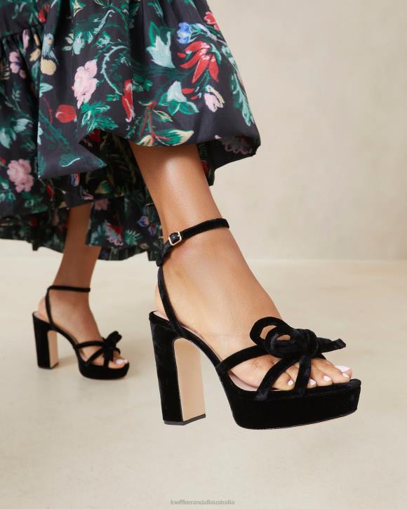 Shoes Black Loeffler Randall 044J55 Women Melany Platform Bow Heel