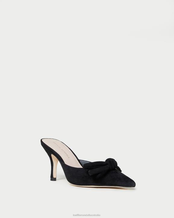 Shoes Black Loeffler Randall 044J57 Women Amyra Bow Kitten Mule