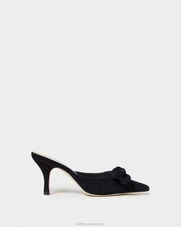 Shoes Black Loeffler Randall 044J57 Women Amyra Bow Kitten Mule