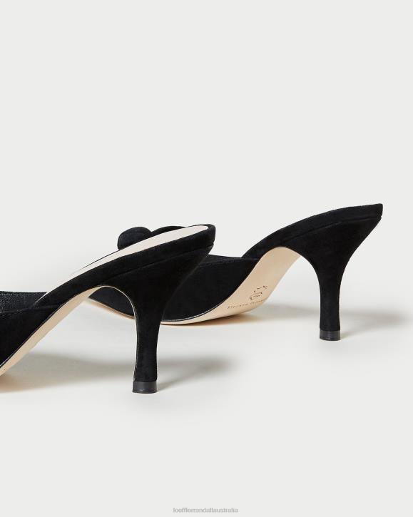 Shoes Black Loeffler Randall 044J57 Women Amyra Bow Kitten Mule