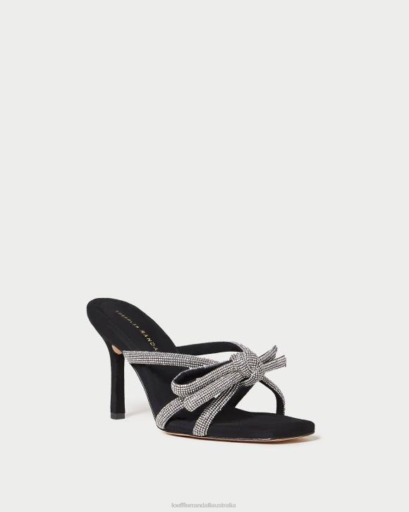 Shoes Black Loeffler Randall 044J71 Women Margi Suede Bow Heel