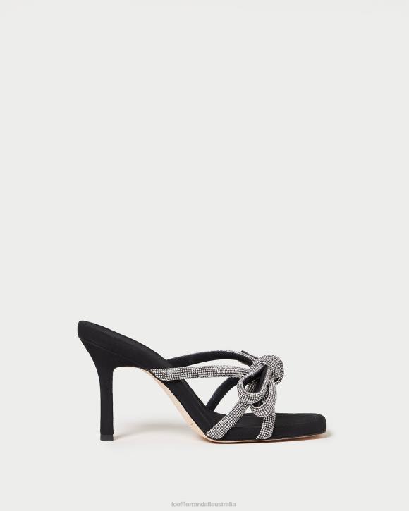 Shoes Black Loeffler Randall 044J71 Women Margi Suede Bow Heel