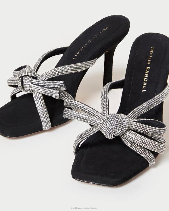 Shoes Black Loeffler Randall 044J71 Women Margi Suede Bow Heel