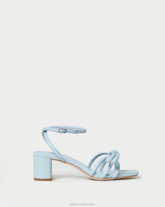 Shoes Blue Loeffler Randall 044J40 Women Mikel Bow Mid-Heel Sandal