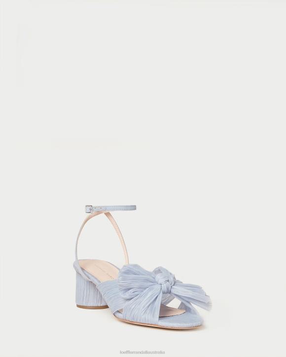 Shoes Blue Loeffler Randall 044J4 Women Dahlia Pleated Bow Heel