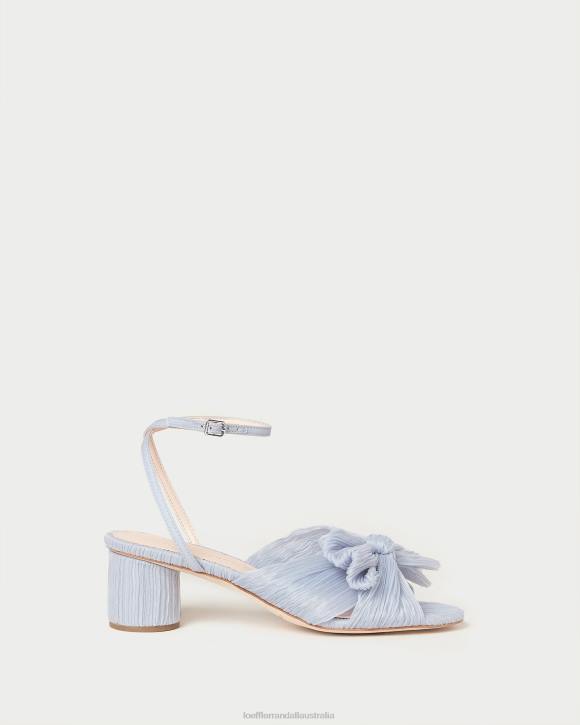 Shoes Blue Loeffler Randall 044J4 Women Dahlia Pleated Bow Heel