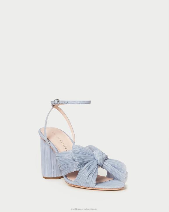 Shoes Blue Loeffler Randall 044J7 Women Camellia Pleated Bow Heel