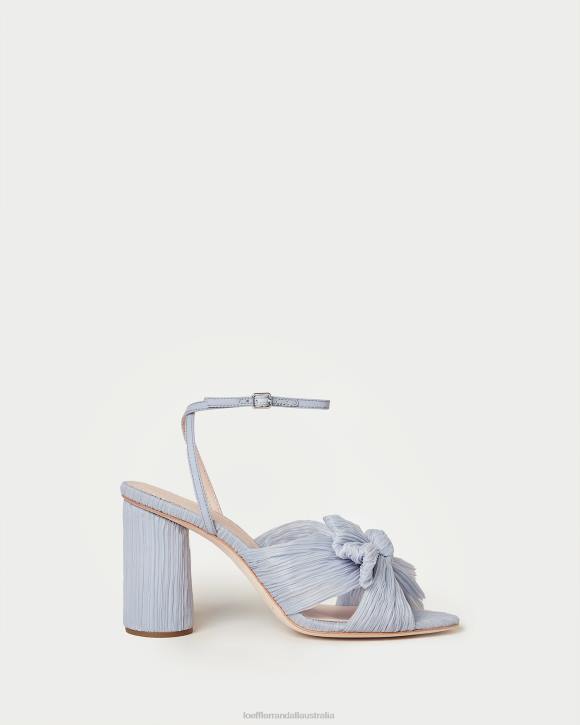 Shoes Blue Loeffler Randall 044J7 Women Camellia Pleated Bow Heel