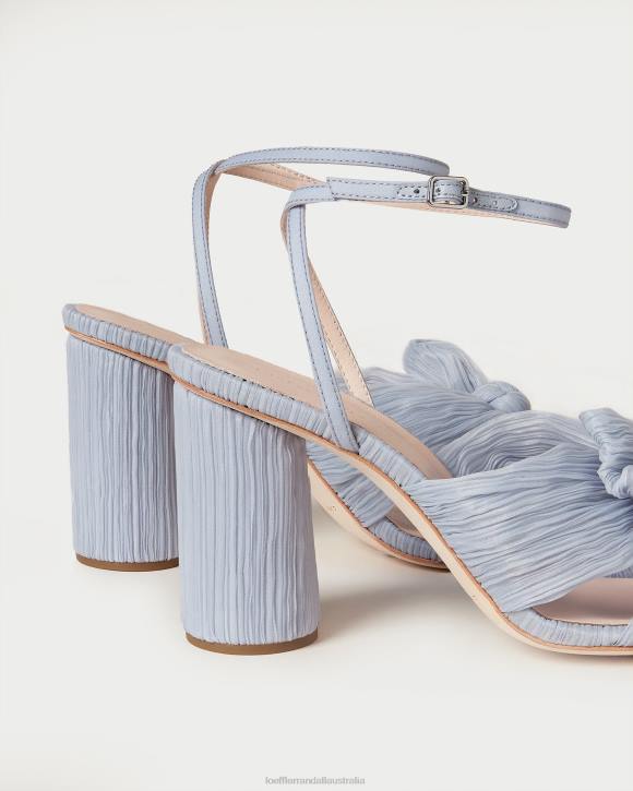 Shoes Blue Loeffler Randall 044J7 Women Camellia Pleated Bow Heel