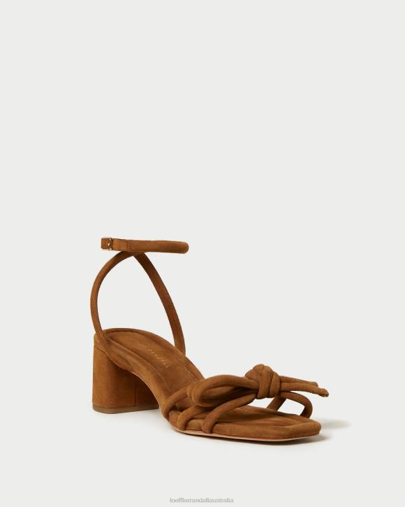Shoes Cacao Loeffler Randall 044J62 Women Mikel Bow Mid-Heel Sandal