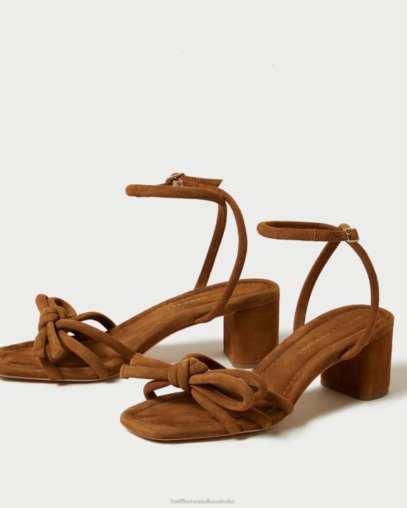Shoes Cacao Loeffler Randall 044J62 Women Mikel Bow Mid-Heel Sandal