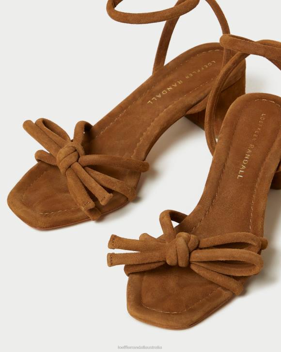 Shoes Cacao Loeffler Randall 044J62 Women Mikel Bow Mid-Heel Sandal