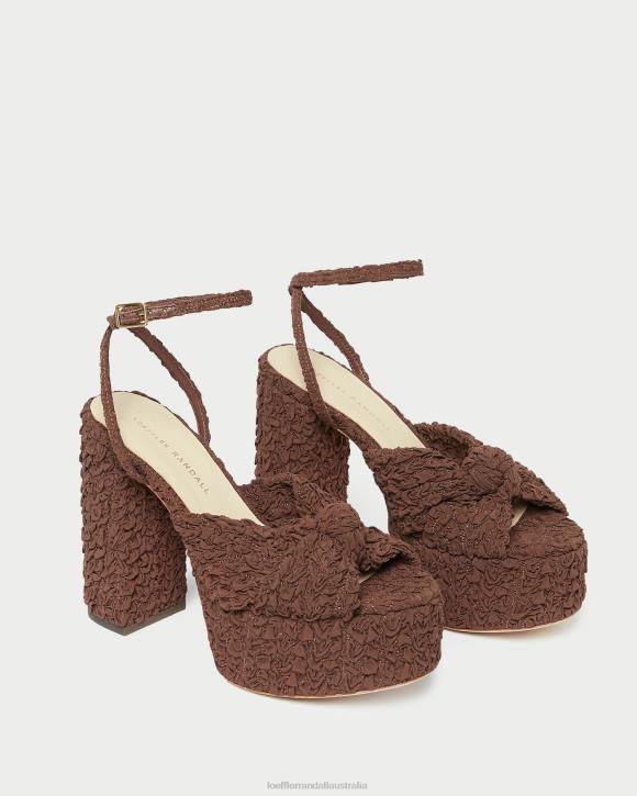 Shoes Cacao Loeffler Randall 044J92 Women Roz Knot Platform