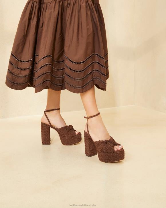 Shoes Cacao Loeffler Randall 044J92 Women Roz Knot Platform