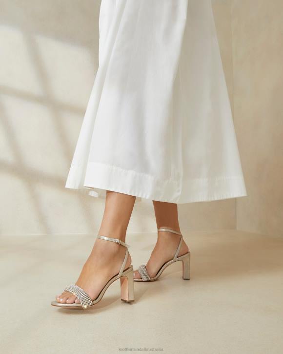 Shoes Cappuccino Loeffler Randall 044J26 Women Shay Rhinestone Heel