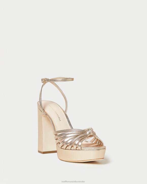 Shoes Champagne Loeffler Randall 044J27 Women Rivka Knot Platform Sandal