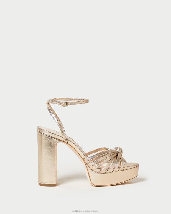 Shoes Champagne Loeffler Randall 044J27 Women Rivka Knot Platform Sandal