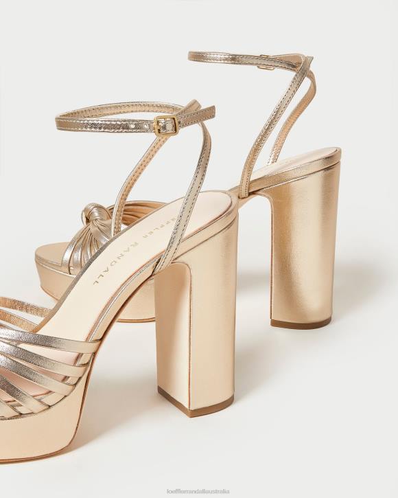 Shoes Champagne Loeffler Randall 044J27 Women Rivka Knot Platform Sandal