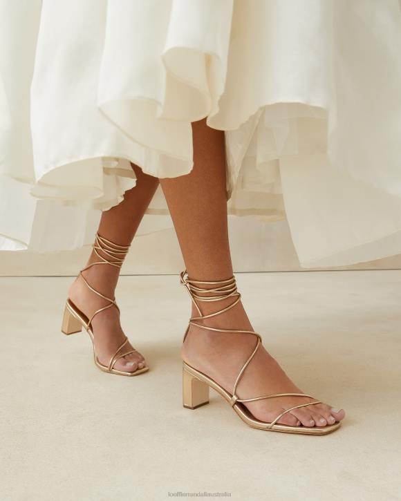 Shoes Champagne Loeffler Randall 044J37 Women Cosette Ankle Wrap Heel