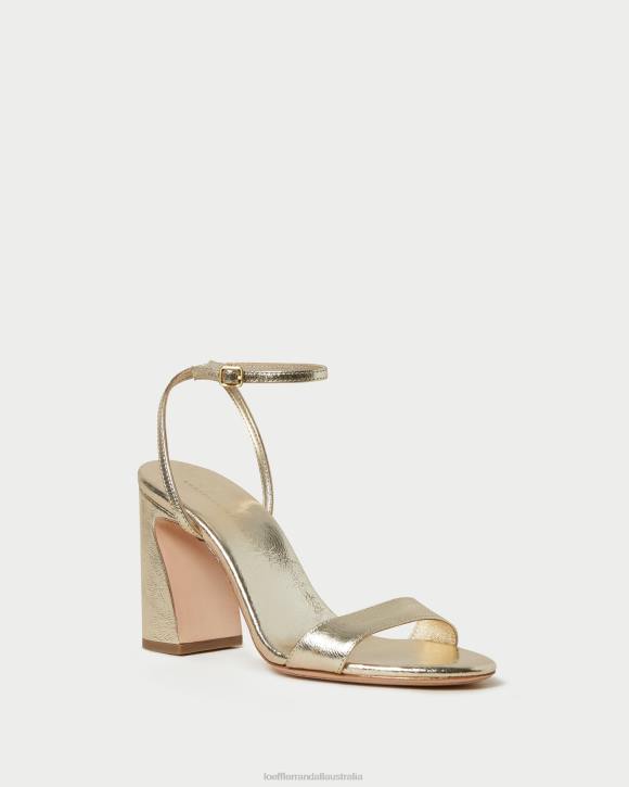 Shoes Champagne Loeffler Randall 044J50 Women Malia Curved-Heel Sandal