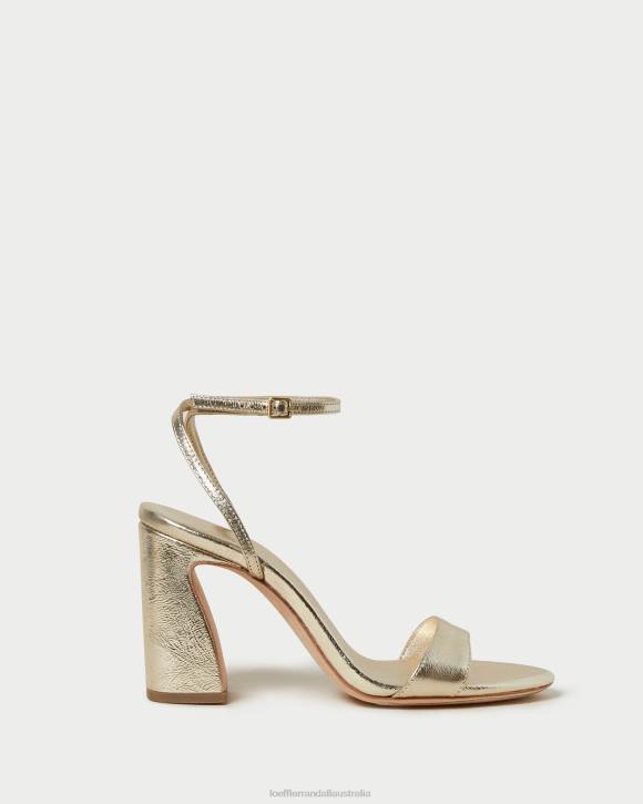 Shoes Champagne Loeffler Randall 044J50 Women Malia Curved-Heel Sandal