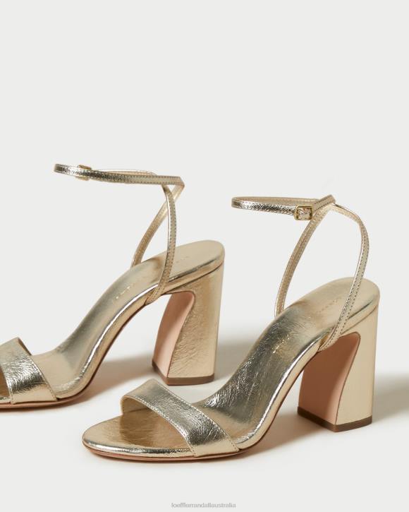 Shoes Champagne Loeffler Randall 044J50 Women Malia Curved-Heel Sandal