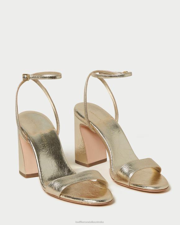 Shoes Champagne Loeffler Randall 044J50 Women Malia Curved-Heel Sandal