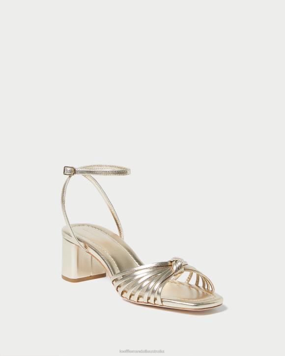 Shoes Champagne Loeffler Randall 044J51 Women Olivia Knot Mid-Heel