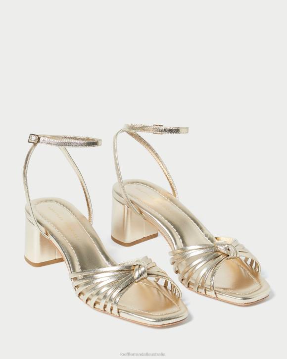 Shoes Champagne Loeffler Randall 044J51 Women Olivia Knot Mid-Heel