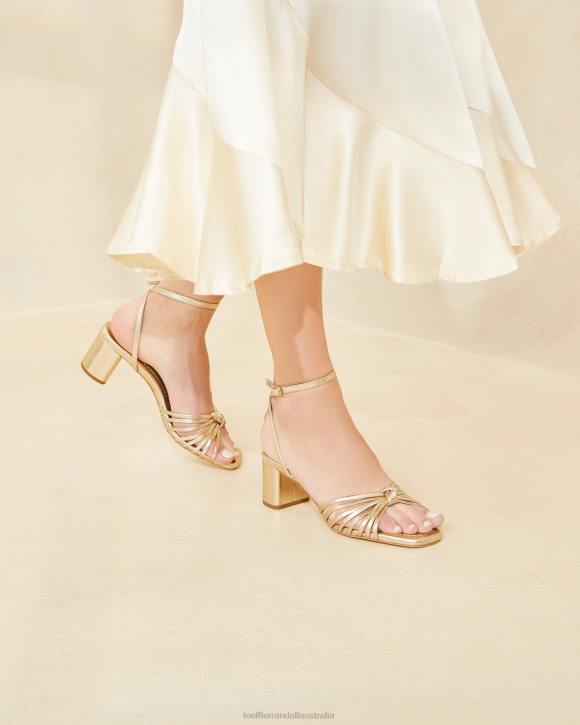 Shoes Champagne Loeffler Randall 044J51 Women Olivia Knot Mid-Heel