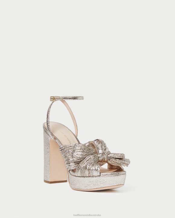 Shoes Champagne Loeffler Randall 044J68 Women Natalia Platform Bow Heel