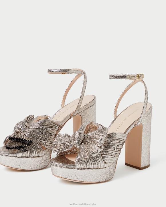 Shoes Champagne Loeffler Randall 044J68 Women Natalia Platform Bow Heel