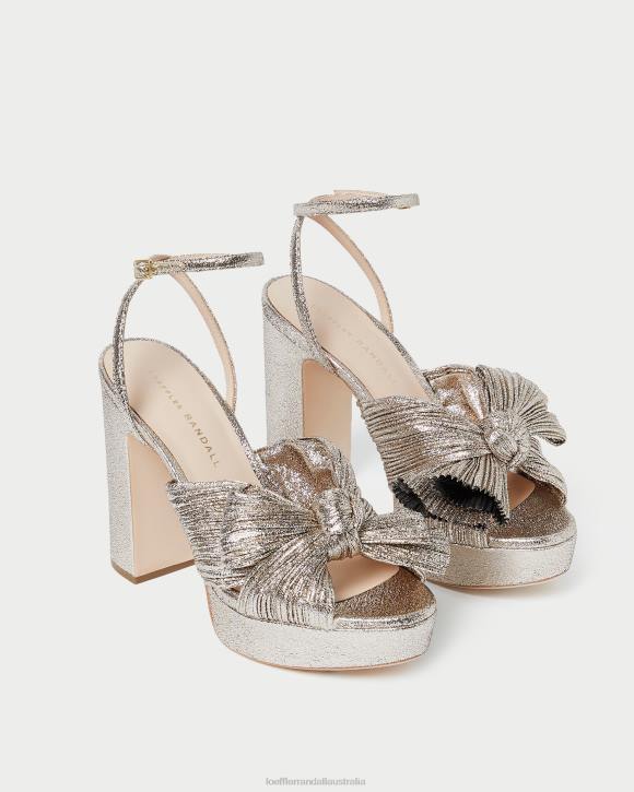 Shoes Champagne Loeffler Randall 044J68 Women Natalia Platform Bow Heel