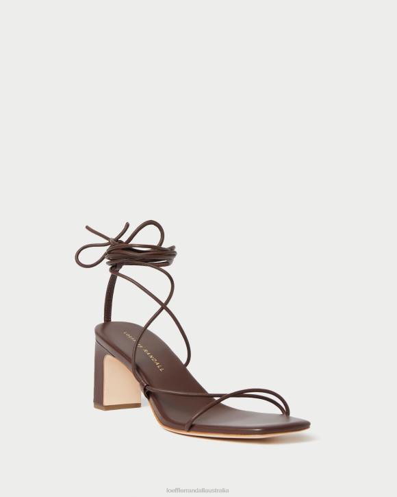 Shoes Chocolate Loeffler Randall 044J86 Women Cosette Ankle Wrap Heel