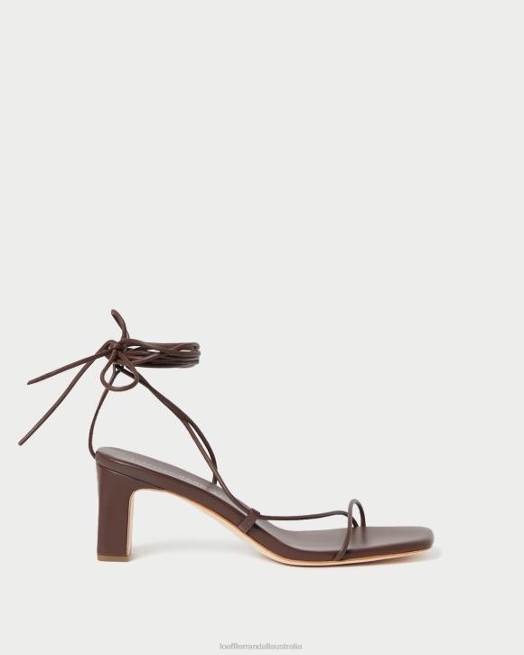 Shoes Chocolate Loeffler Randall 044J86 Women Cosette Ankle Wrap Heel