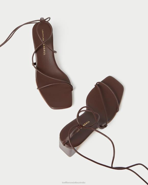 Shoes Chocolate Loeffler Randall 044J86 Women Cosette Ankle Wrap Heel