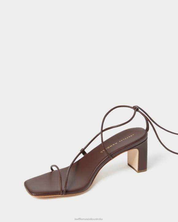 Shoes Chocolate Loeffler Randall 044J86 Women Cosette Ankle Wrap Heel