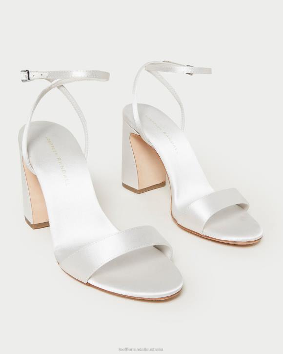 Shoes Cream Loeffler Randall 044J45 Women Malia Curved-Heel Sandal