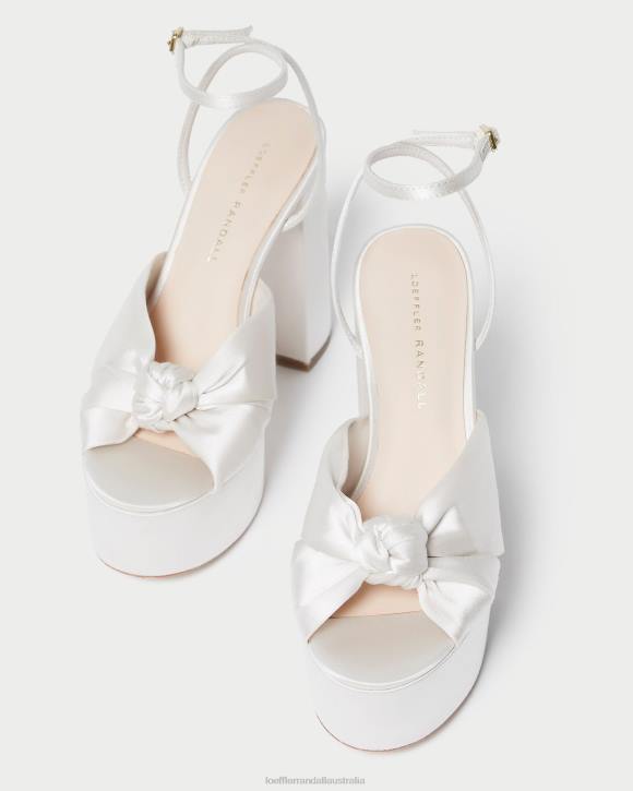 Shoes Cream Loeffler Randall 044J47 Women Roz Knot Platform