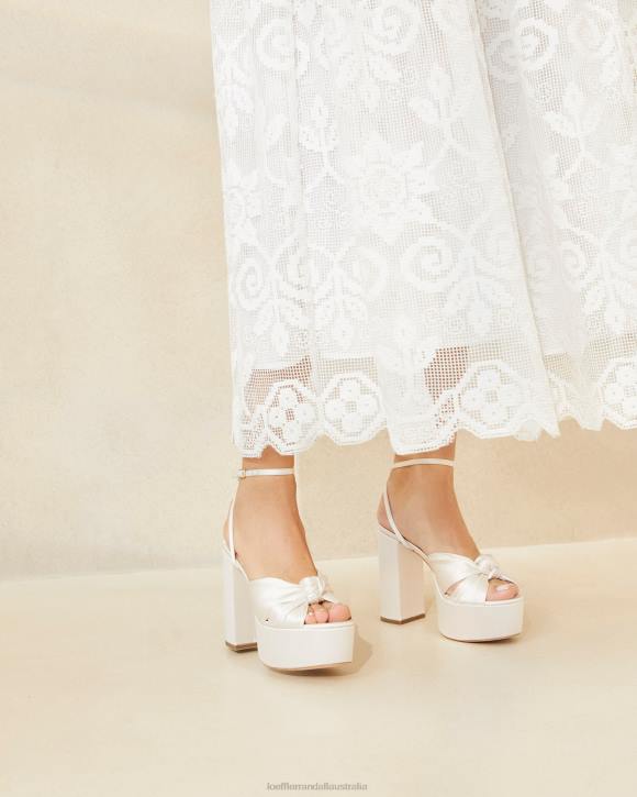 Shoes Cream Loeffler Randall 044J47 Women Roz Knot Platform