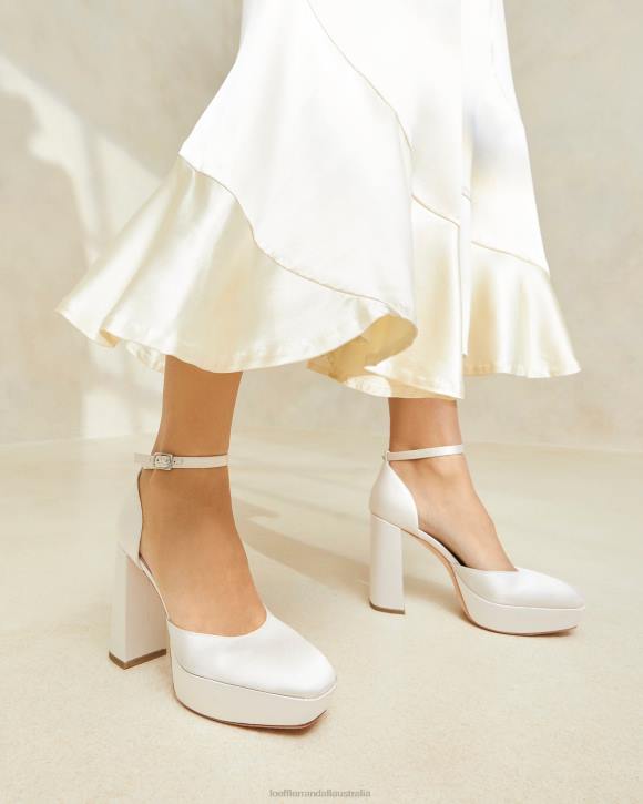 Shoes Cream Loeffler Randall 044J52 Women Selina Closed-Toe Platform