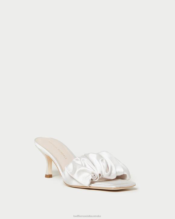 Shoes Cream Loeffler Randall 044J65 Women Bianca Kitten Heel Mule