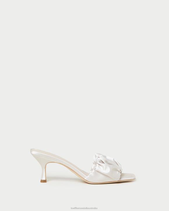 Shoes Cream Loeffler Randall 044J65 Women Bianca Kitten Heel Mule