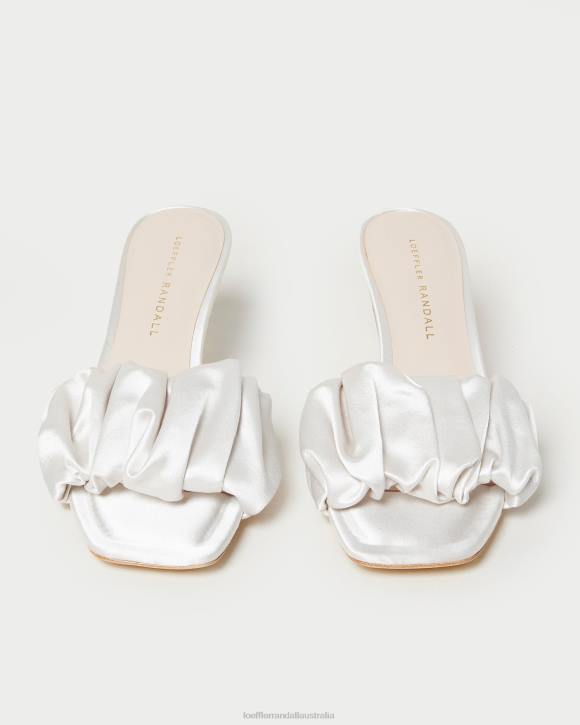 Shoes Cream Loeffler Randall 044J65 Women Bianca Kitten Heel Mule