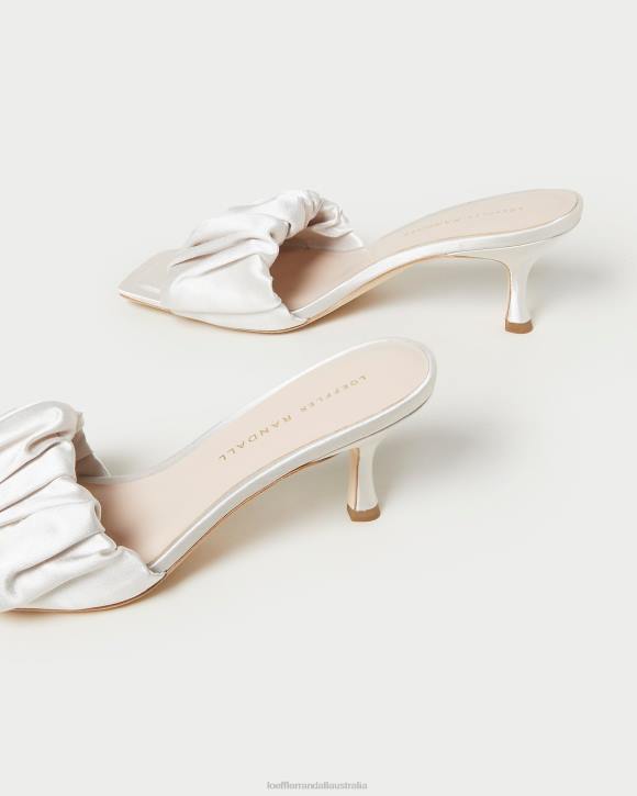 Shoes Cream Loeffler Randall 044J65 Women Bianca Kitten Heel Mule